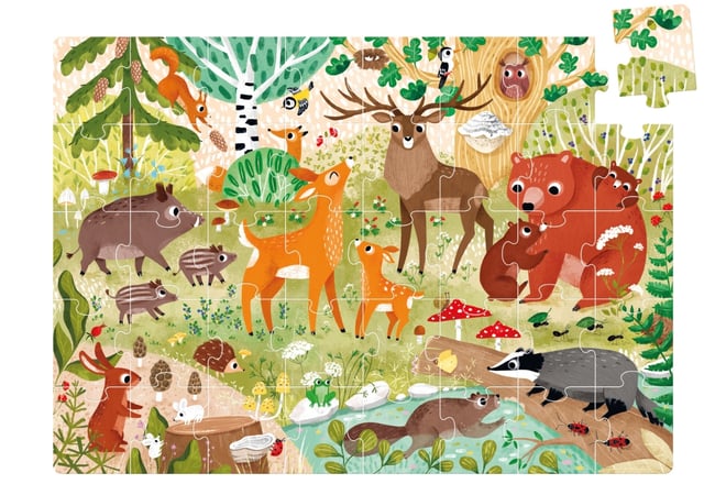 Puzzle Wild Jumbo Animali della foresta 3+