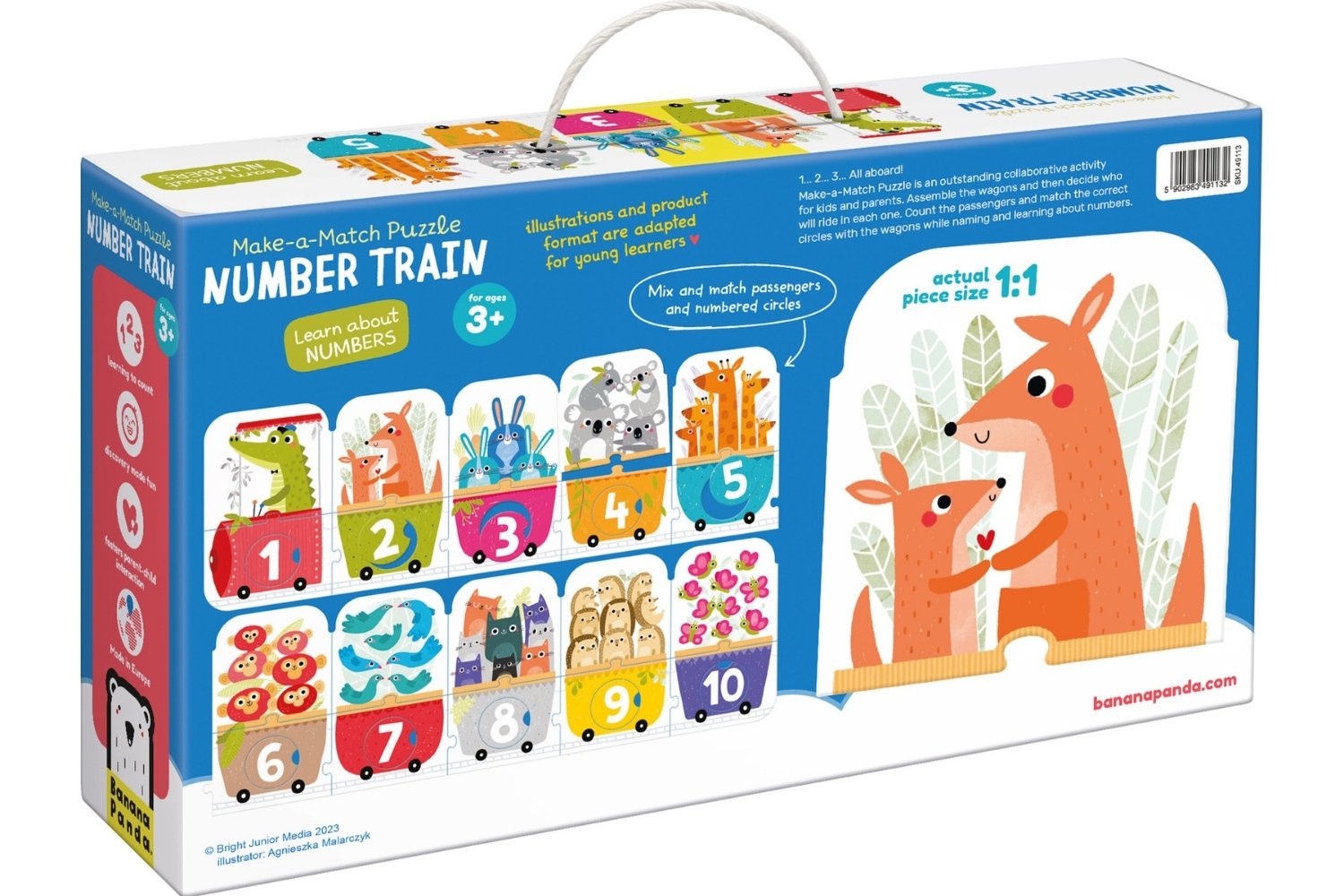 Make-a-Match Puzzle Number Train 3+