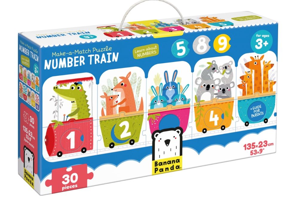 Make-a-Match Puzzle Number Train 3+