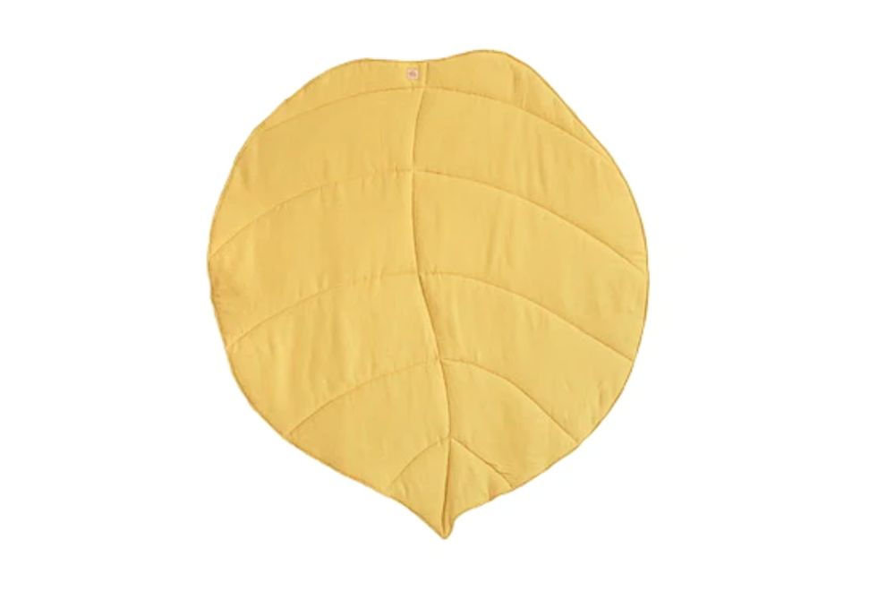 Tapis Lin Feuille Jaune