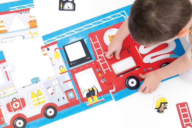 Puzzle Make-a-Match Hasičské Auto 2+