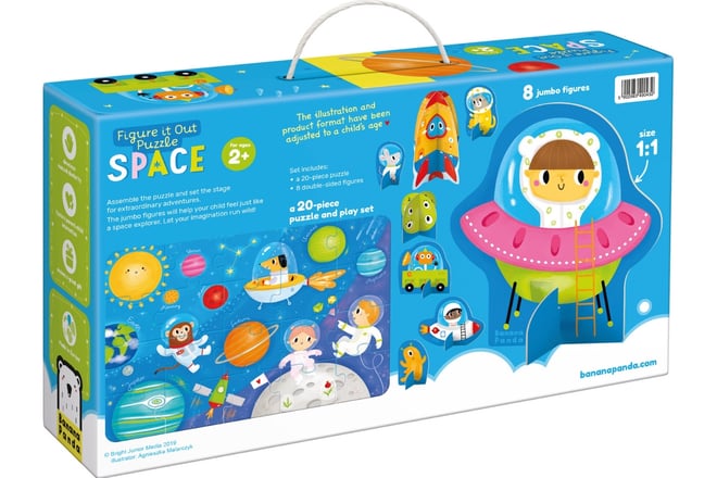 Finde es heraus Weltraum-Puzzle 2+