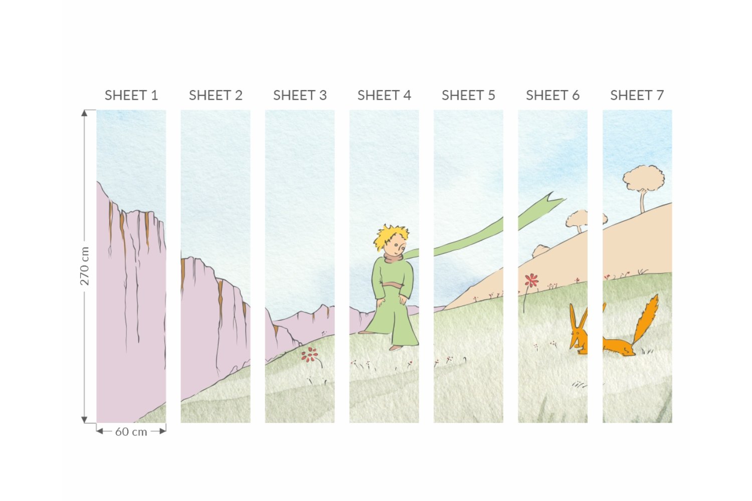 The Little Prince Wallpaper 2.7m x 3m