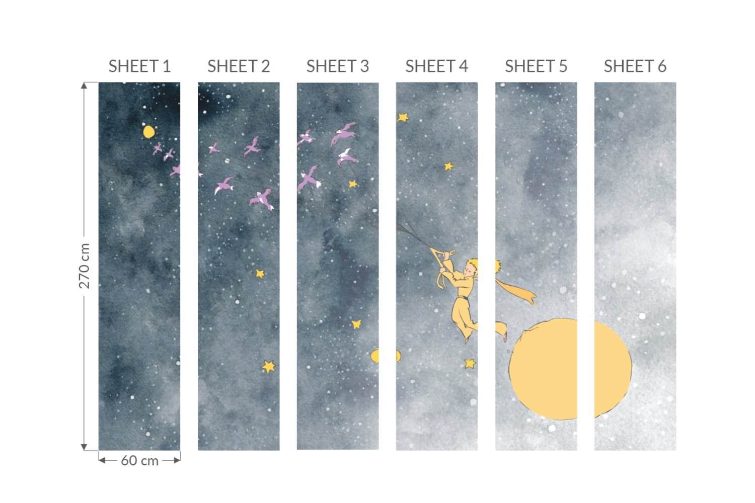 Carta da parati Costellazioni 2,7 m x 3,6 m Carta da parati Costellazioni 2,7 m x 3,6 m