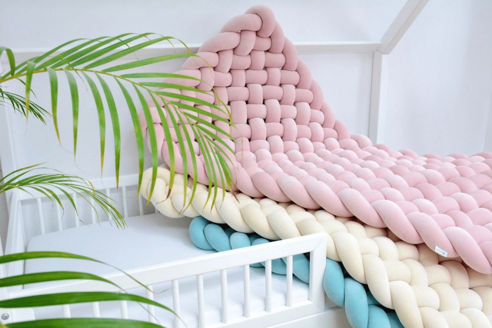 Braided Floor Mattress Powder Pink