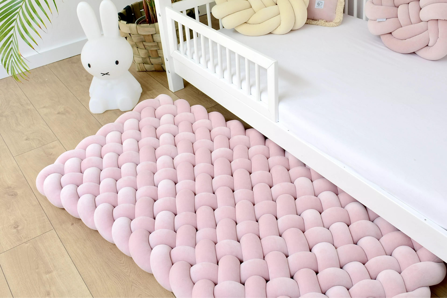 Braided Floor Mattress Powder Pink