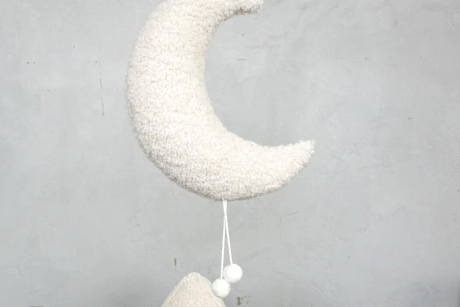 Almofada Moon baunilha Boucle