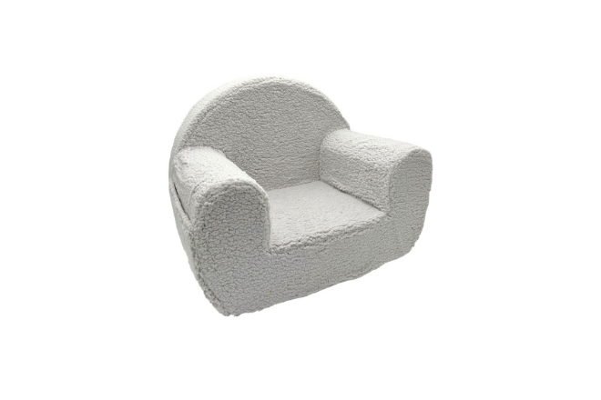 Fauteuil Bouclé Gris