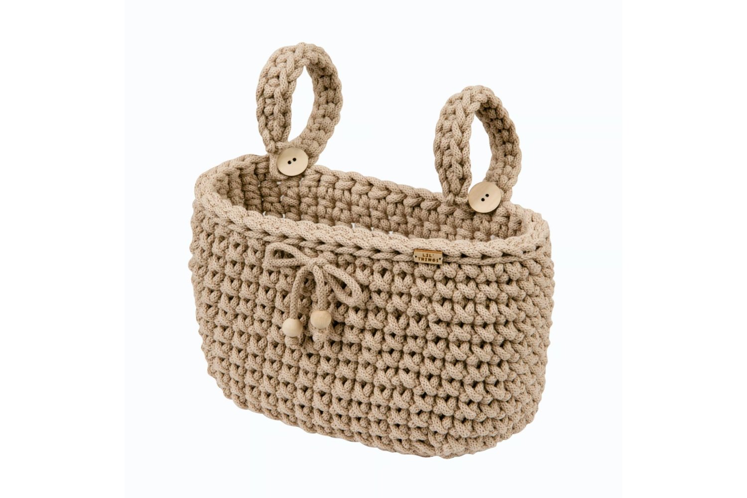 Crochet Bed Organiser - Mocha