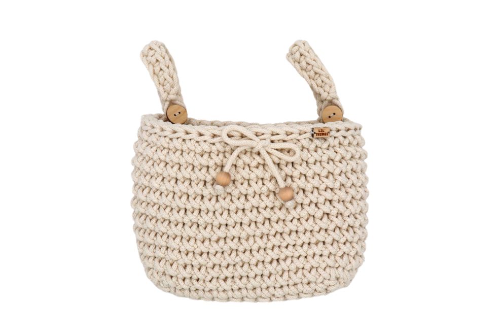 Pochette de Rangement en Crochet- Naturel