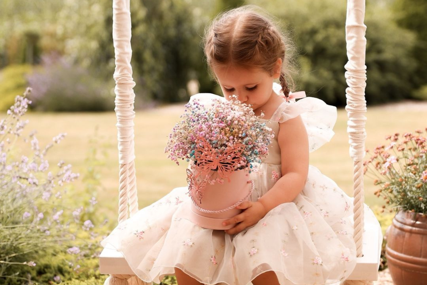 Light Pink Wood Swing