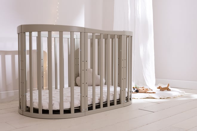 7 in 1 Babywiege Mitwachsend - Salbeigrün