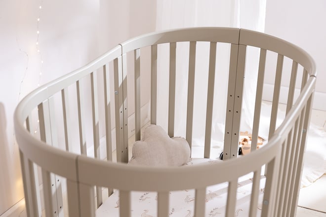 7 in 1 Babywiege Mitwachsend - Salbeigrün