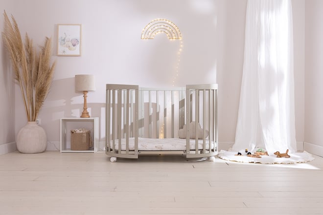 7 in 1 Babywiege Mitwachsend - Salbeigrün