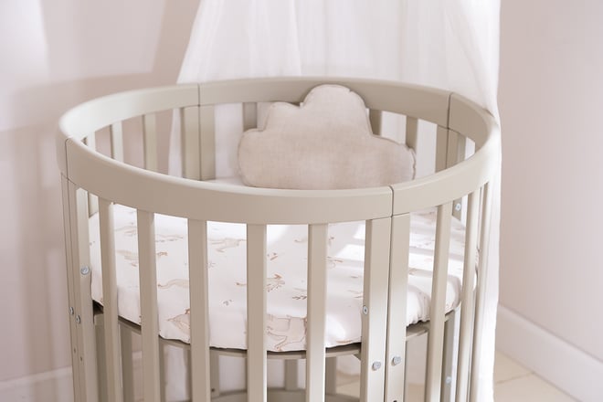 7 in 1 Babywiege Mitwachsend - Salbeigrün