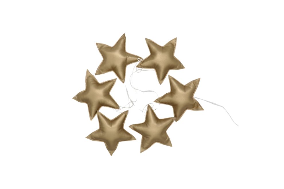 White Eco Leather Stars Garland