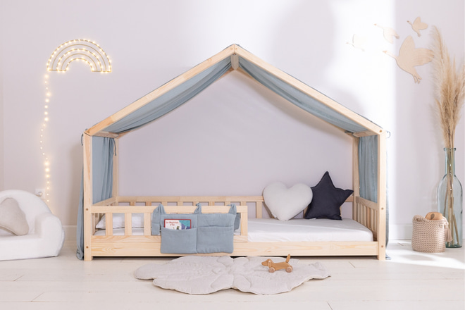 Plachta pro dětskou postel Cabane Šalvějová zelená - Model DK