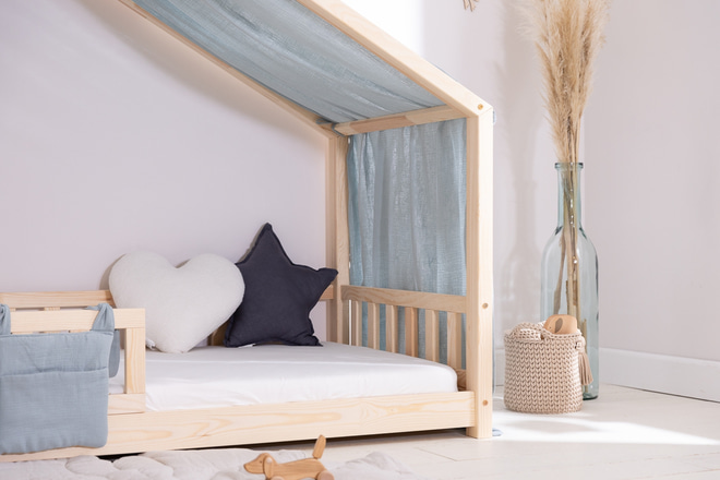 Plachta pro dětskou postel Cabane Šalvějová zelená - Model DK