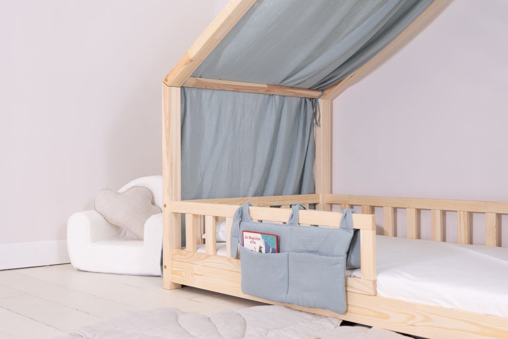 Véu de cama casinha Verde Sálvia - Modelo DK