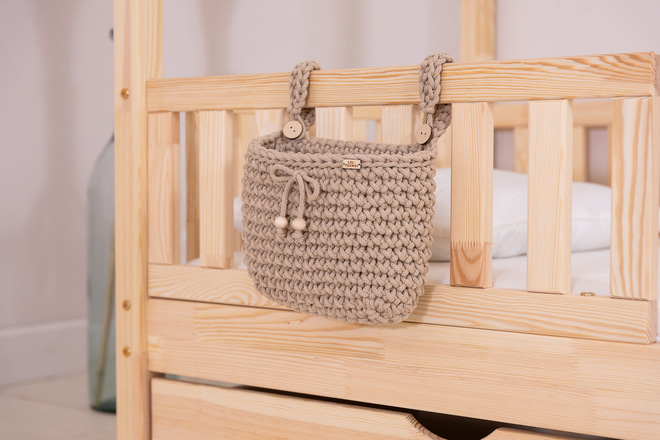 Pochette de Rangement en Crochet  - Moka