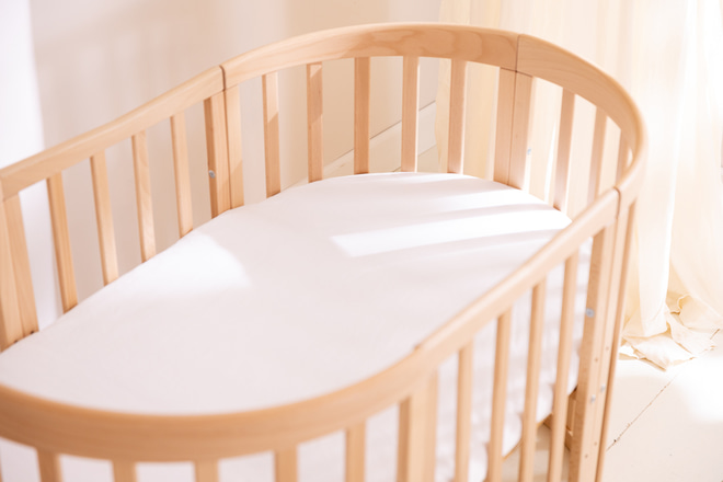 Großes Spannbettlaken für 7 in 1 Babywiege Mitwachsend - Taupe