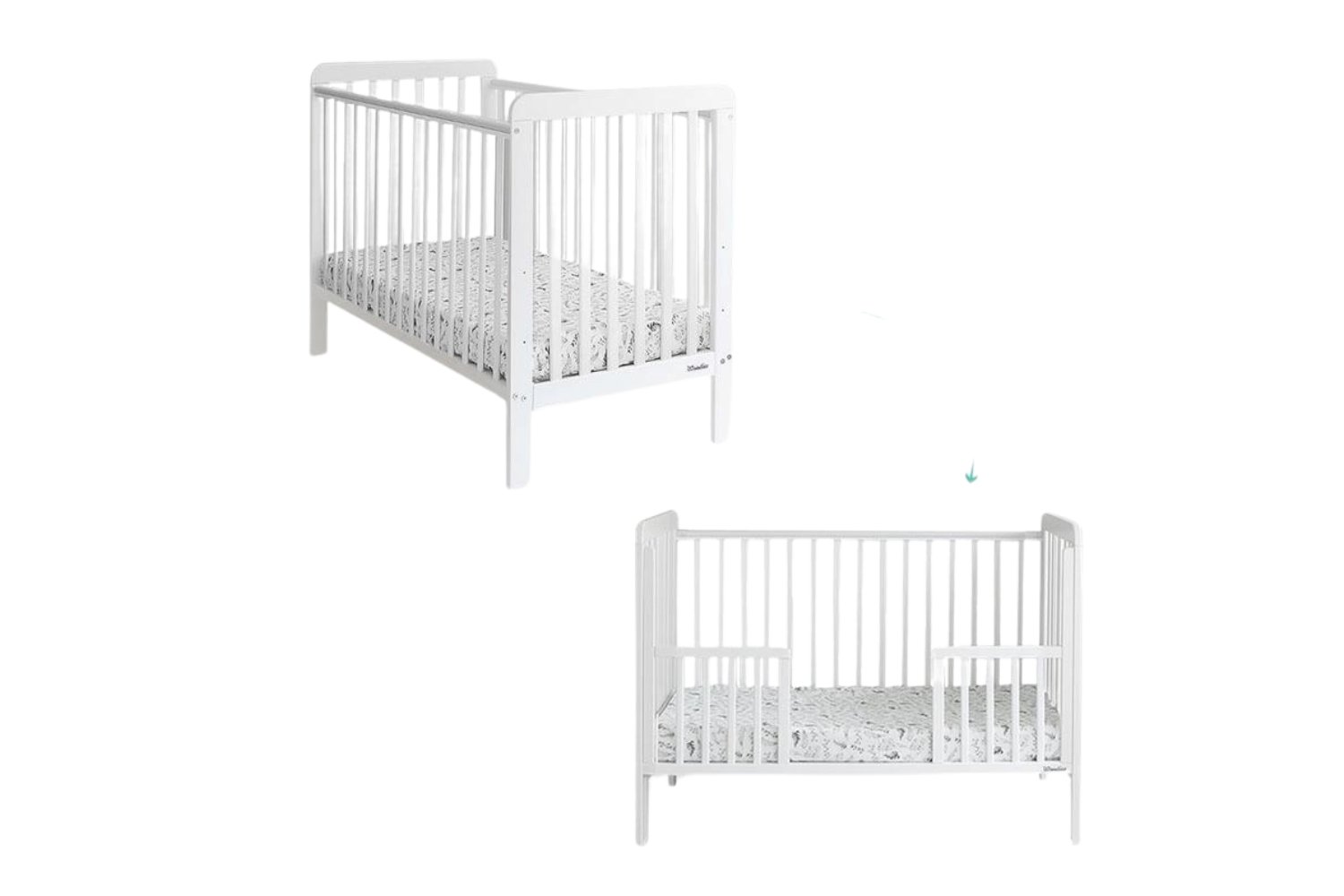 Cama Bébé Clásica Cot Blanca 60x120