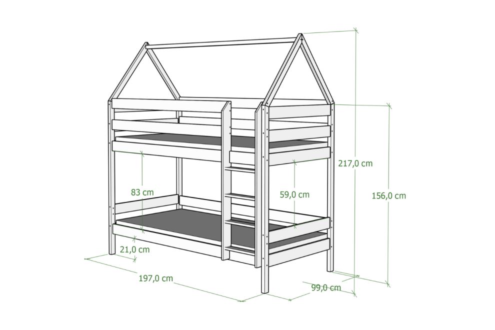 Bunk Bed WLT 80x160cm