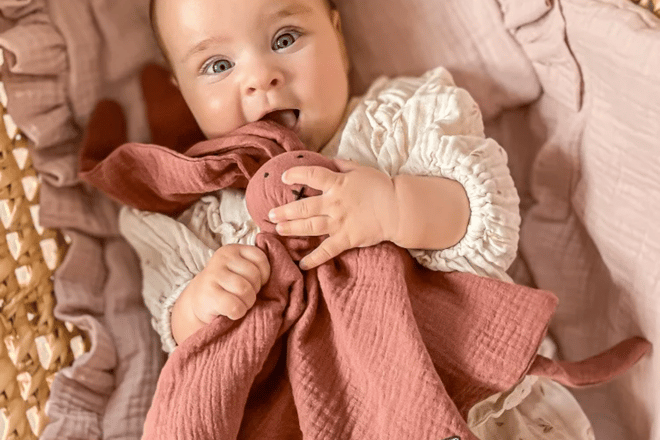 Schmusetuch Hase - Sepia Rose