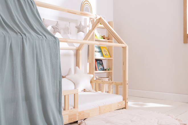 Plachta na Domeček Postel Šalvějová Zelená - Model K