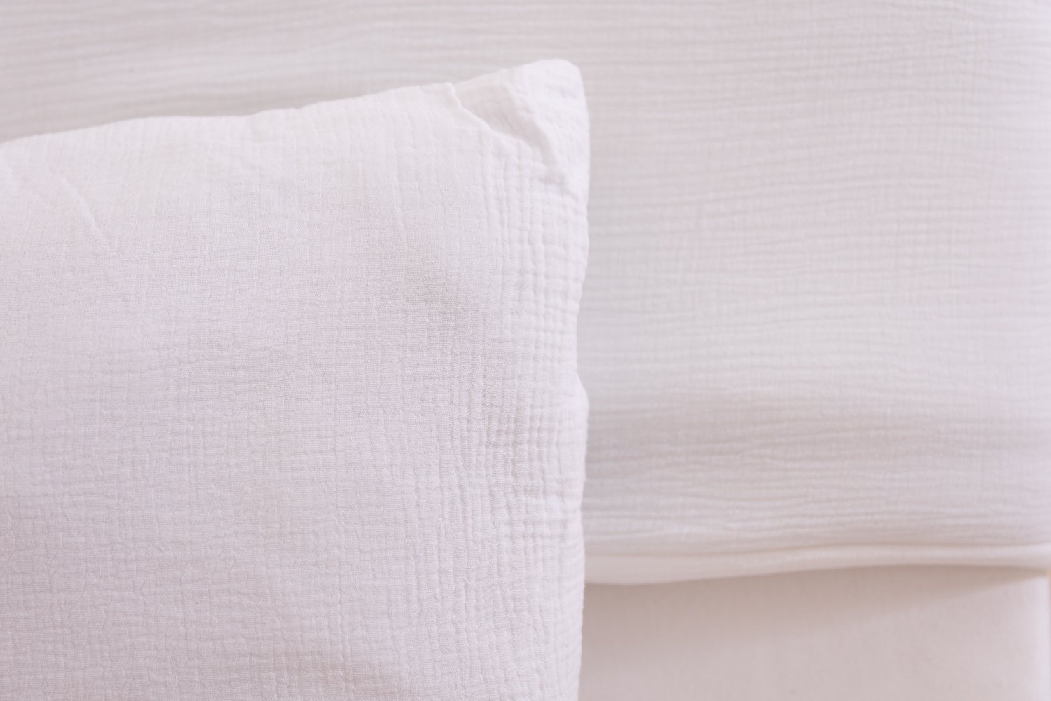 Cotton Muslin 120x170 Duvet & Pillow Set - Off White