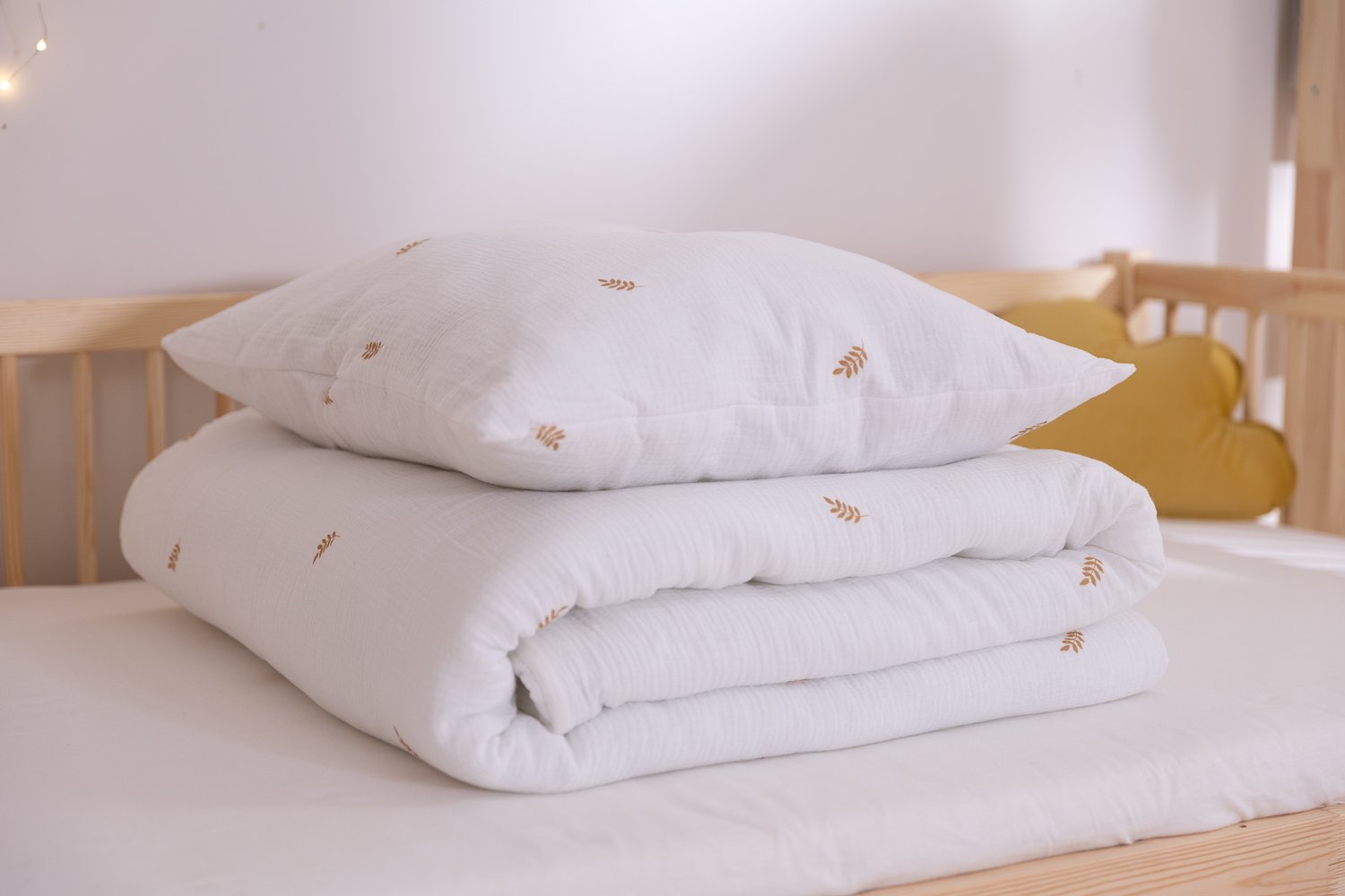 Cotton Muslin 120x170 Duvet & Pillow Set - Wheat Fields