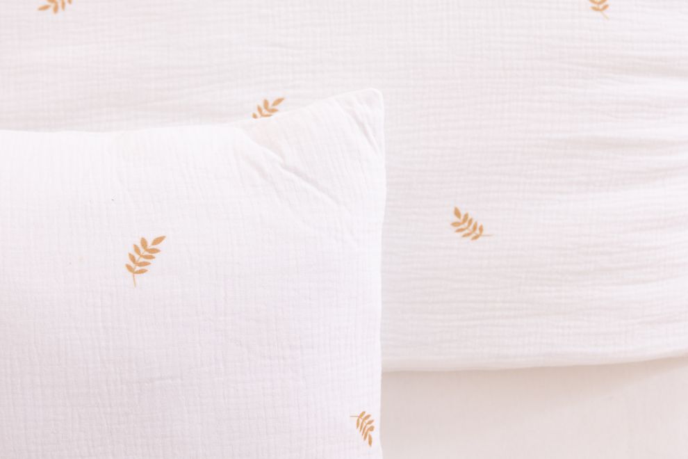 Cotton Muslin 120x170 Duvet & Pillow Set - Wheat Fields