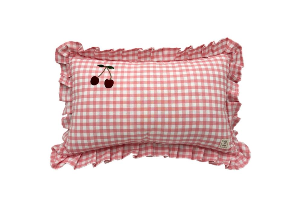 Coussin à Carreaux - Rose