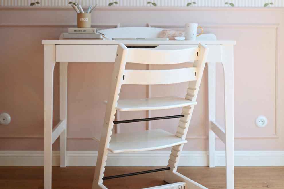 Stella Desk with Drawer - White