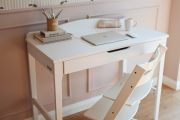 Stella Desk with Drawer - White