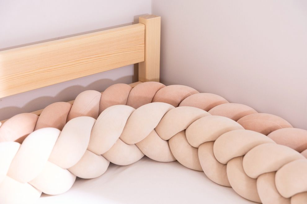 Peach Bed Bumper - 3 Ropes