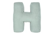 Letter Cushion H - Water Green Corduroy