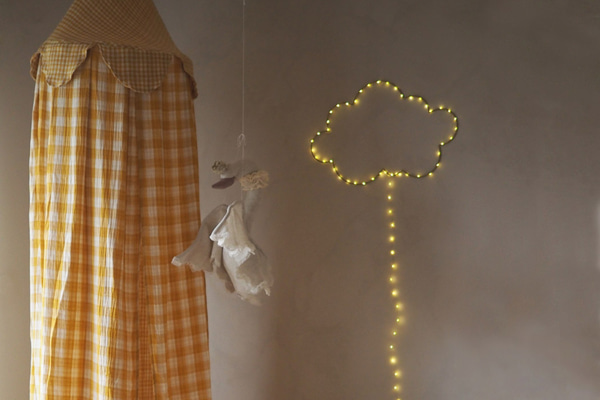 Dossel em musselina xadrez com duas faces