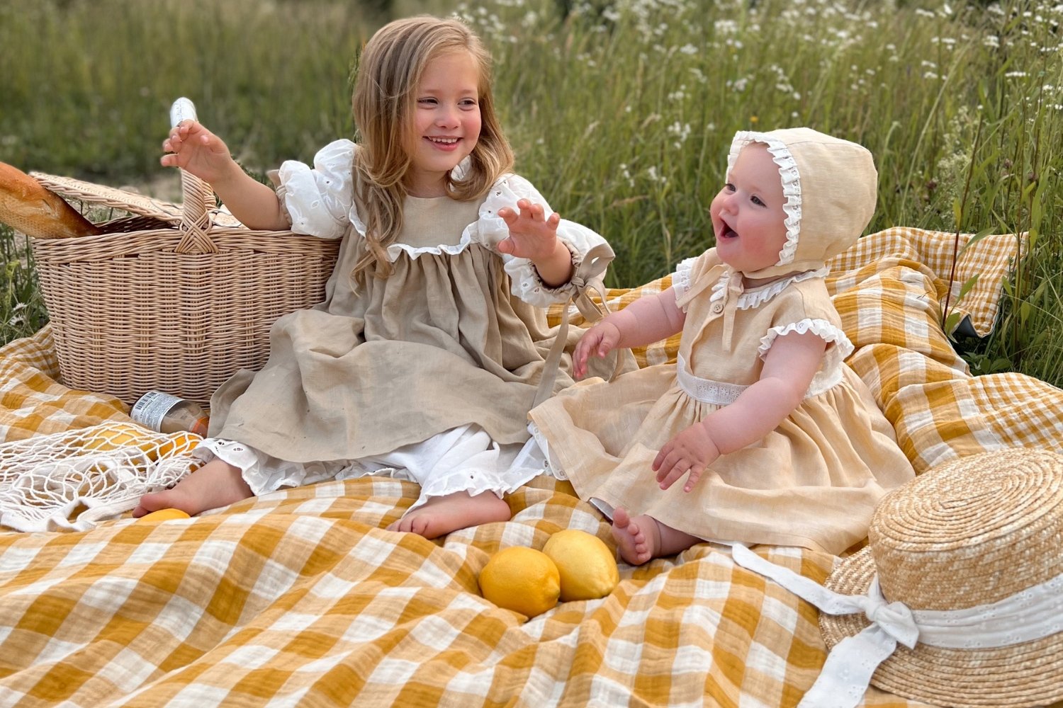 Double Sided Checkered Muslin Picnic Mat