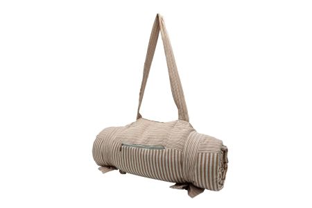 Beige Stripes Muslin Picninc Mat