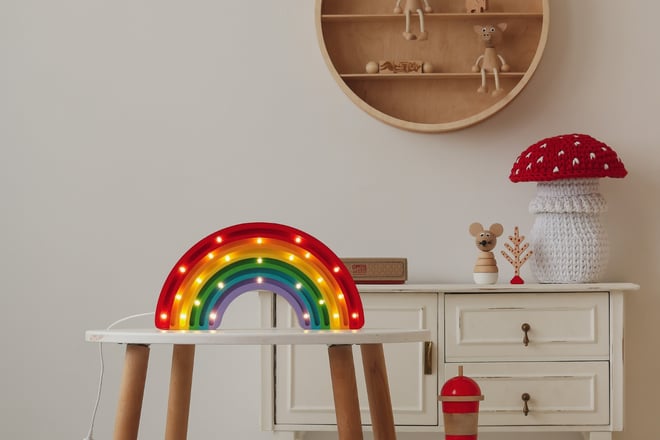 Lâmpada LED Arco-íris Clássico