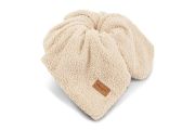 Warme Boucle-Decke aus Baumwolle - Beige