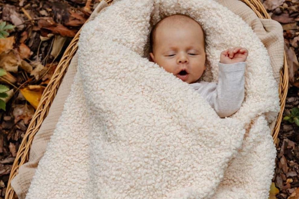 Warm Boucle Blanket - Beige