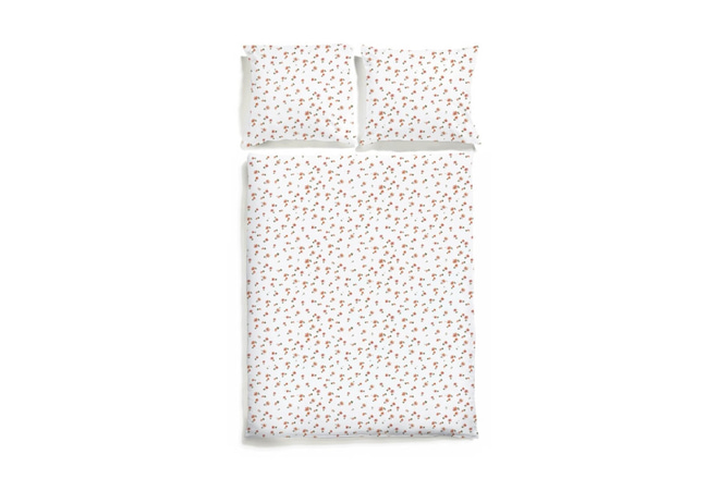 Housse de Couette en Satin de Coton - Petites Fleurs - 140x200