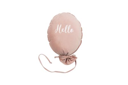 Decorative Balloon Cushion 'Hello' - Pink