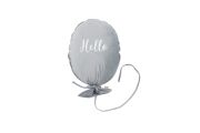 Decorative Balloon Cushion 'Hello' - Silver