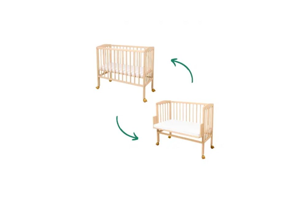 Bedside Crib with Mattress and Bed Bumper