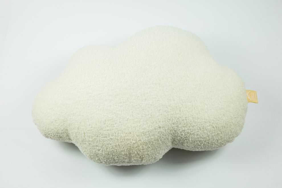 Coussin Nuage Boucle Blanc