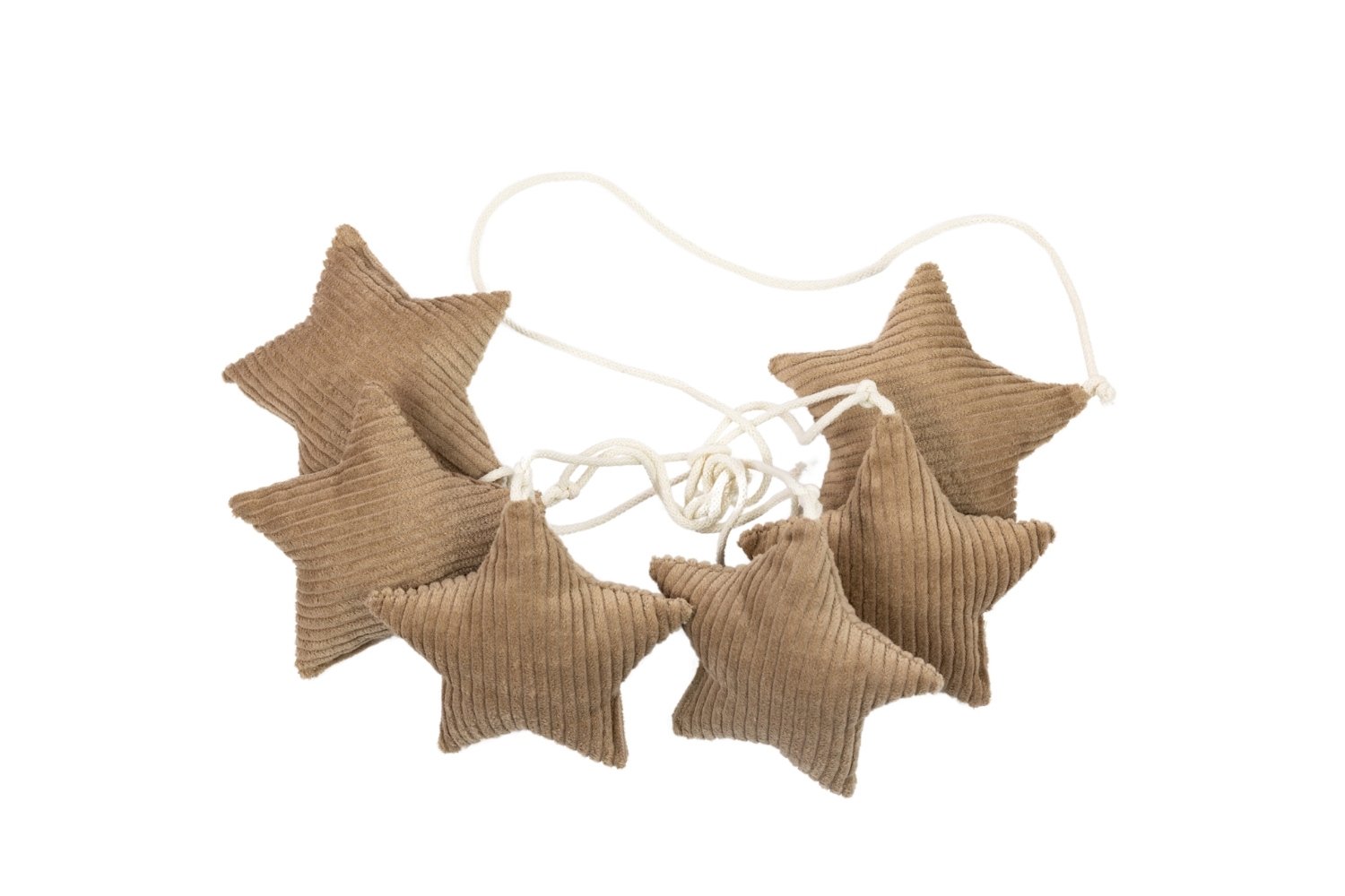 Corduroy Stars Garland Cappuccino