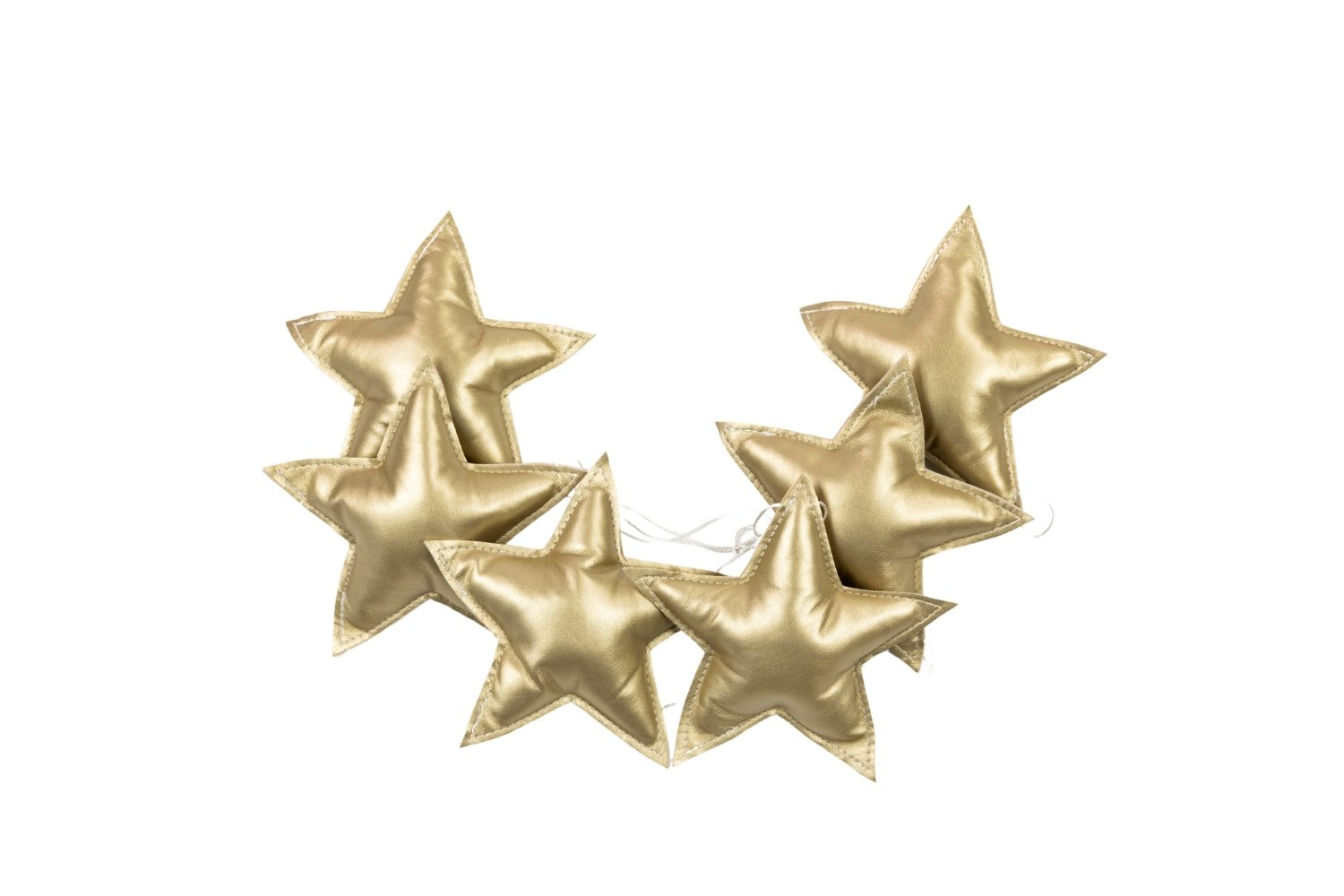 Eco Leather Star Garland - Gold